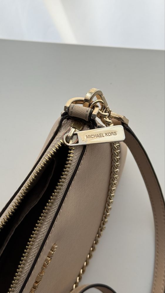 Geanta mk michael kors beige saffiano leather