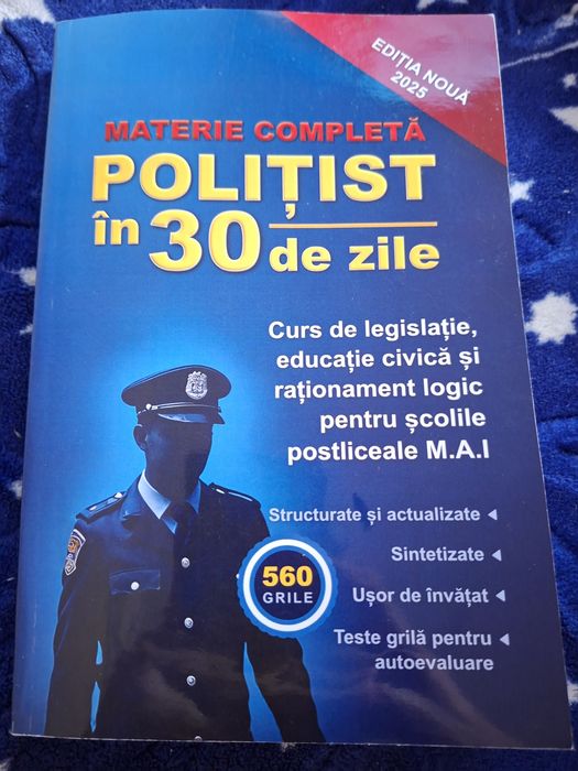 Cartea Polițist în 30 de Zile – Ghid complet pentru admitere