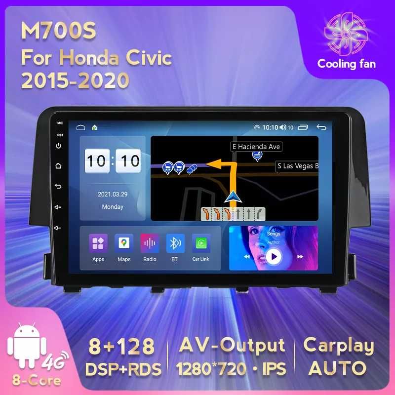 NAVIGATIE Android 13 Honda Civic 2015 - 2020  Waze CarPlay + CAMERA