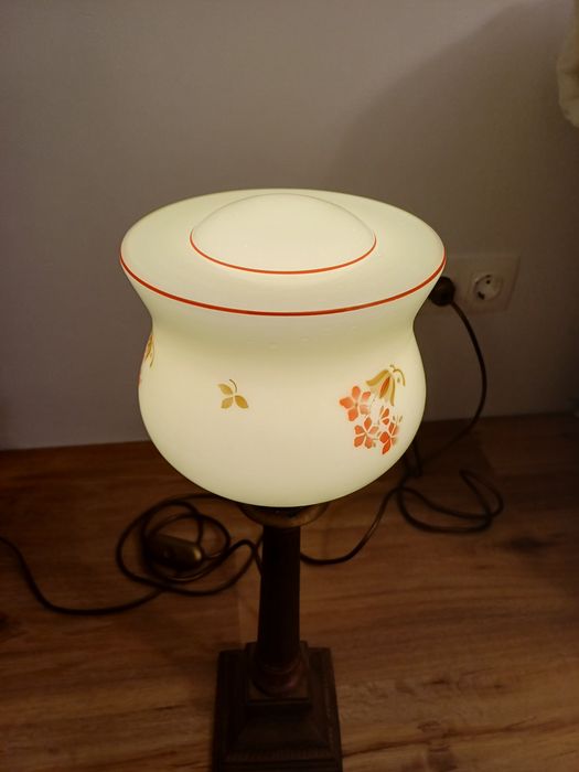 Accesoriu decor lumina alama opalina Franța 1930 Art Deco