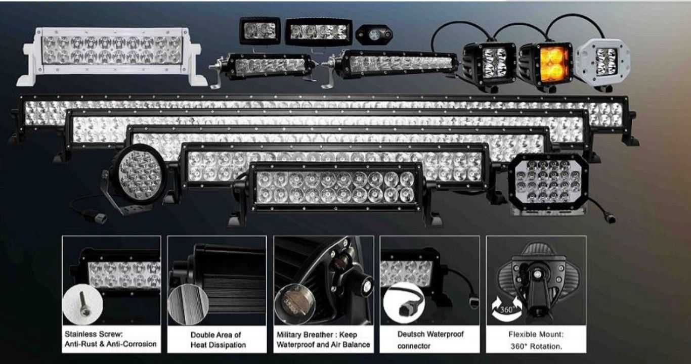 Ledbar, proiectoare, offroad 4x4