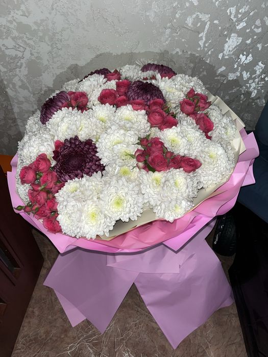 Свежий букет хризантем