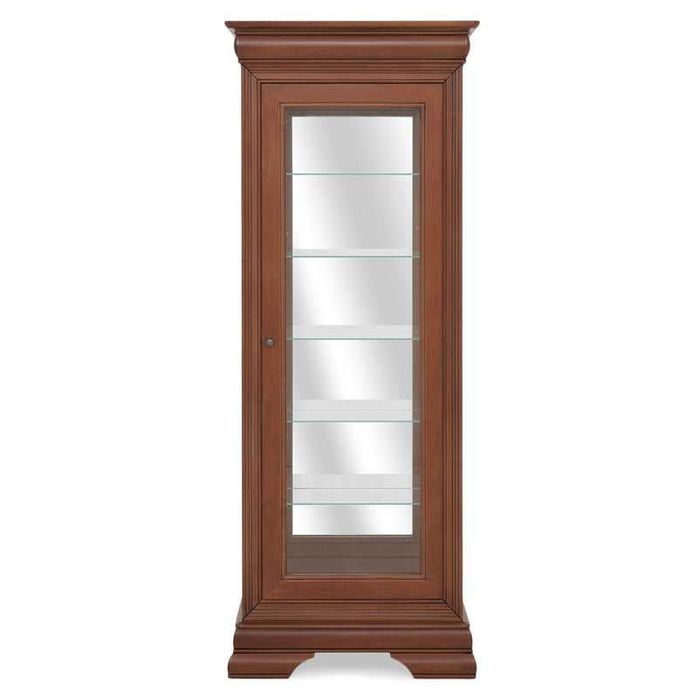 Vitrina cu 1 usa din sticla, lemn masiv fag, cul. Cires, Mobexpert