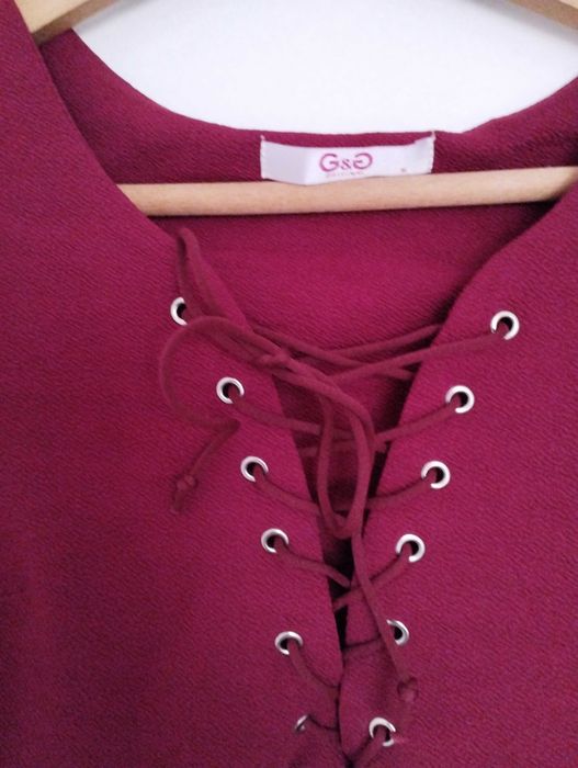 Рокля вишнева - размер L