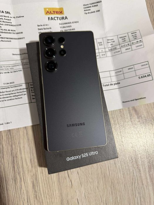 Vand Sau Schimb Samsung Galaxy S25 Ultra Titanium Black 256Gb Dual Sim