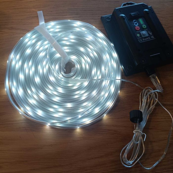 Соларна LED лента 10 метра, IP68, 200 LED диода