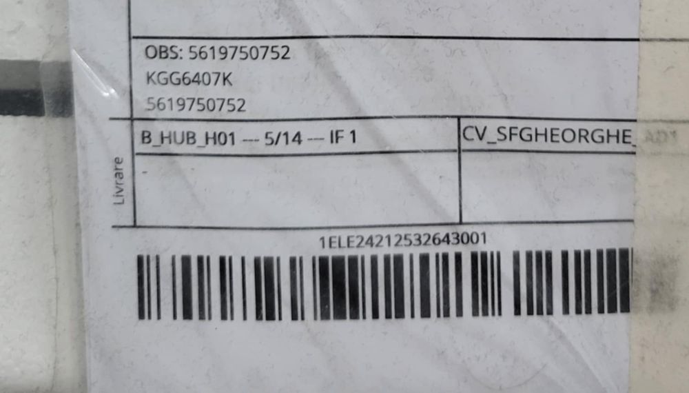 Plită gaz  pe sticlă 60 cm Negru, ELECTROLUX,  cod  KGG6407K nouă