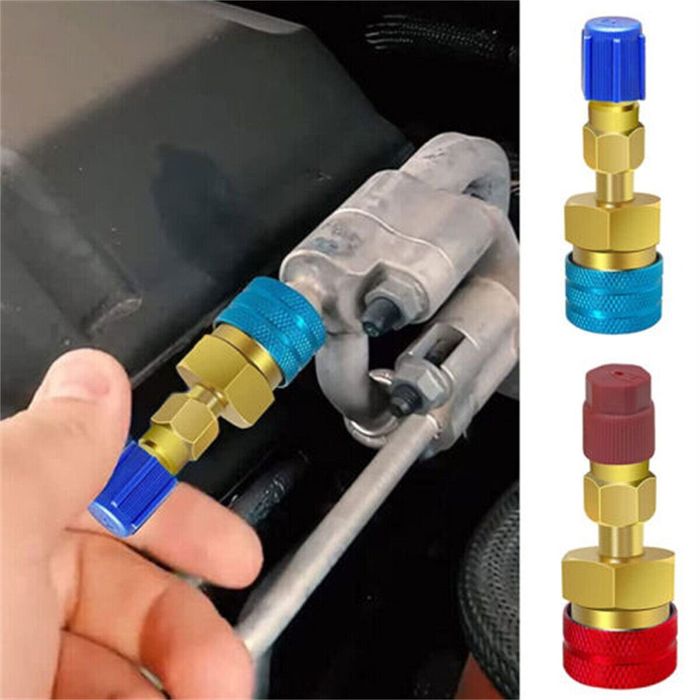 Set de cuple rapide cu adaptor pentru aer conditionat R1234YF la R134A