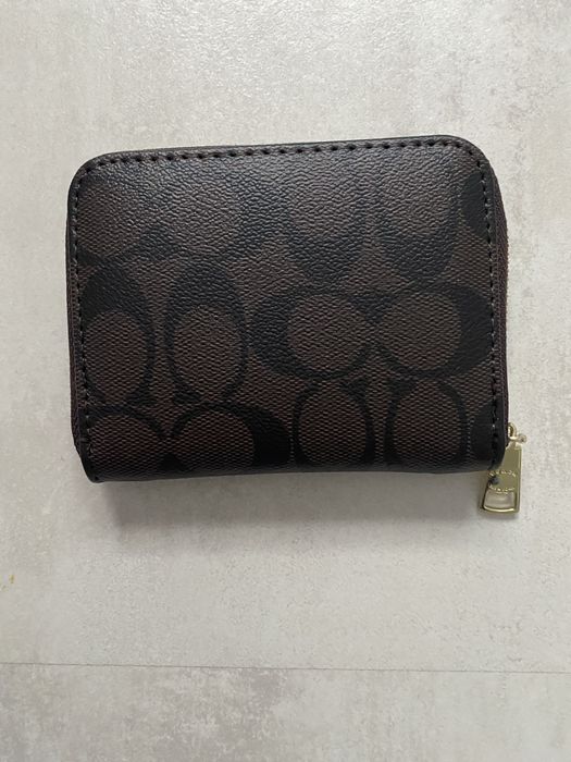 Coach Small Zip Wallet in Signature Canvas