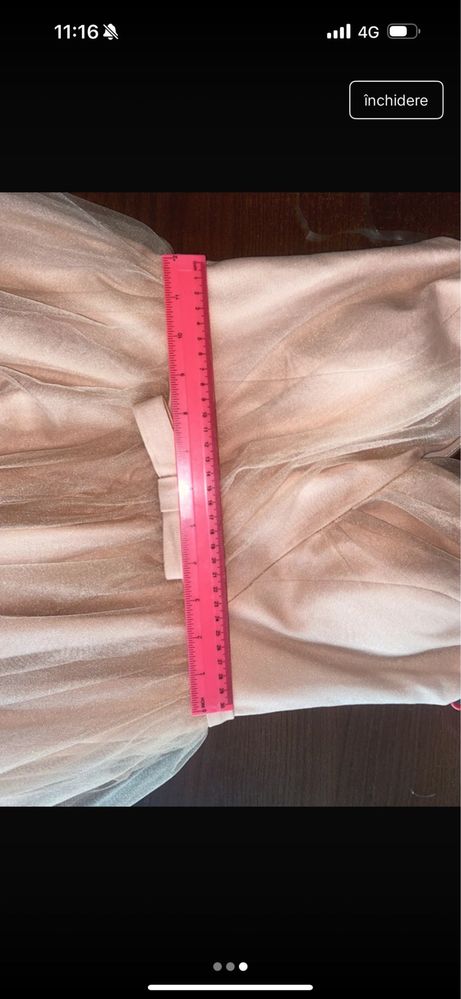Rochie  roz diafan, superba, eleganta marime xS - S