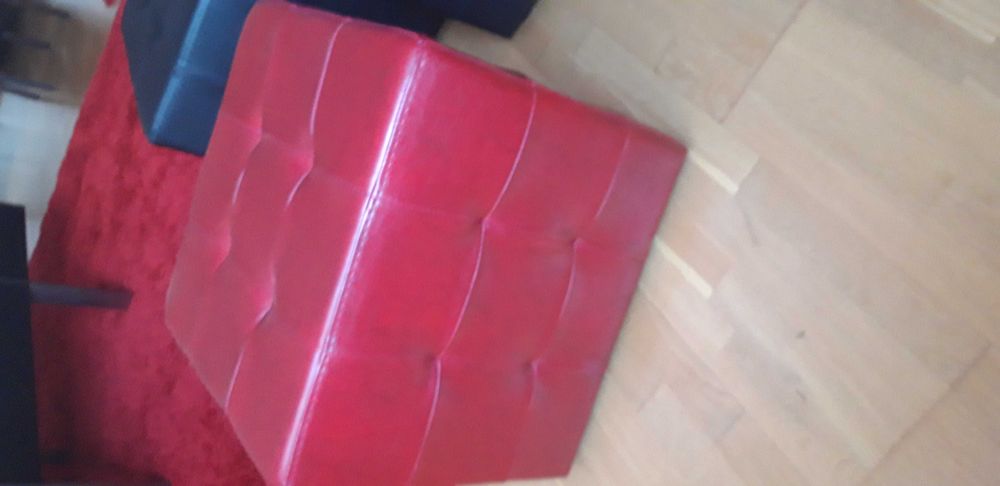 3 tabureti din piele ecologică