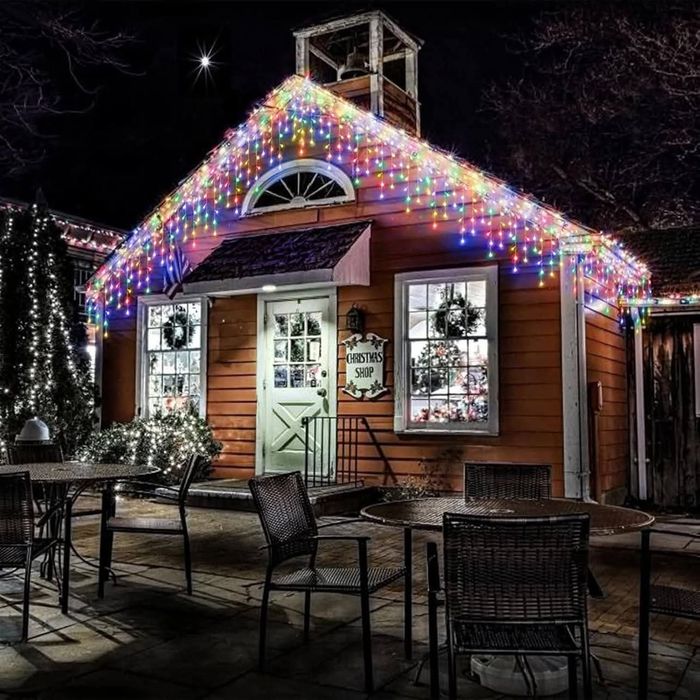 12метра Висящи Коледни Лампи Завеса