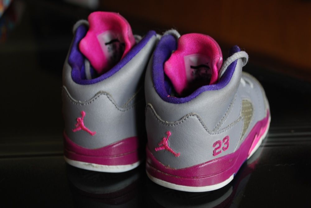 Nike Air Jordan 5 V Retro Cement Grey Pink детски обувки кецове