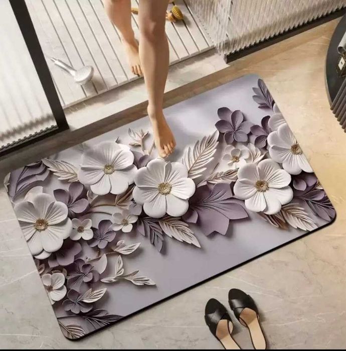 Коврик комнатный на пол безворсовый  80*120 см 60*90sm см