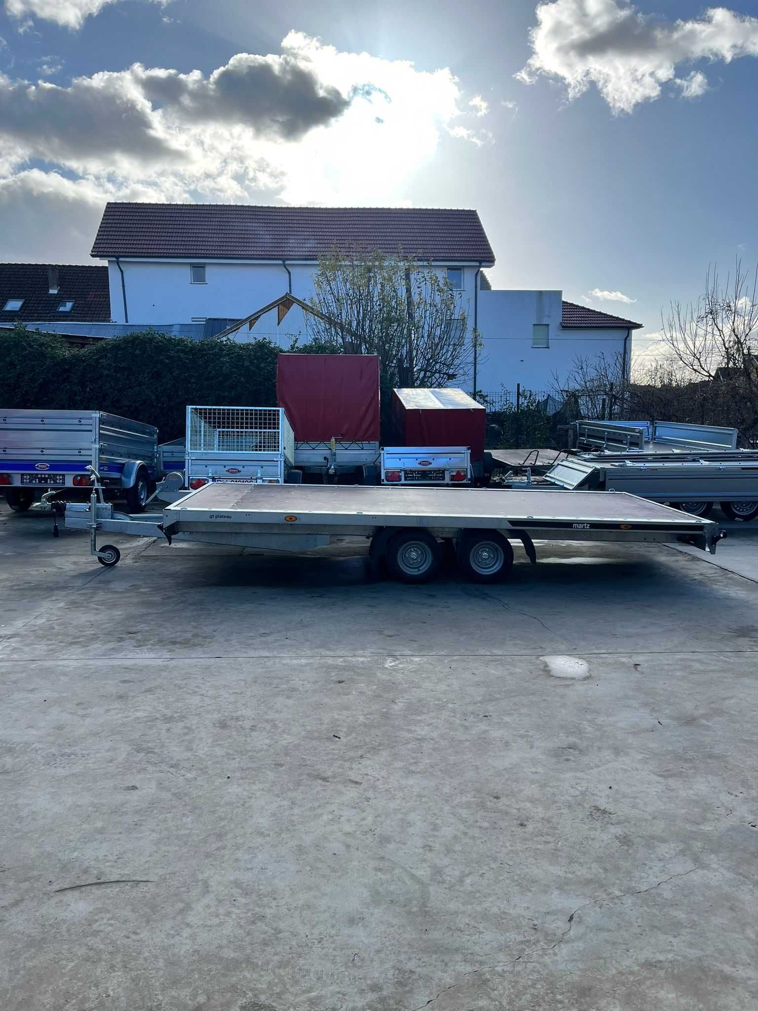 Remorca auto platforma trailer GT Plateau 400×211 dublu ax 2000kg