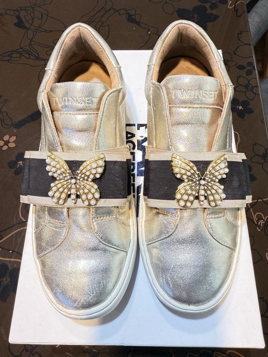 Обувки Twinset, естестена кожа