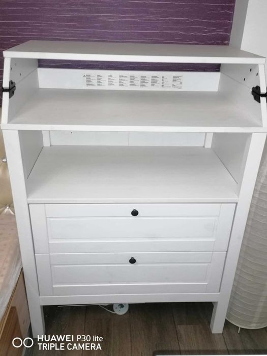 Комплект Бебешко креватче и Маса за повиване/скрин SUNDVIK