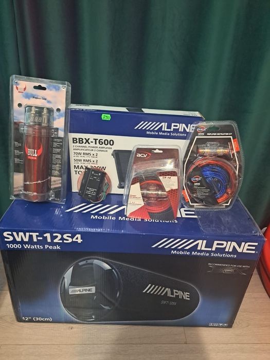 Pachet Subwoofer Alpine complet nou