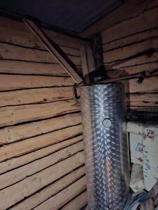 Boiler pe lemne pentru baie inox