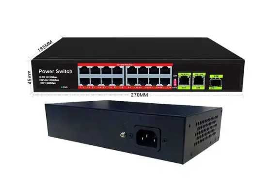 PoE switch свитч 16xMB +2xGB +SFP