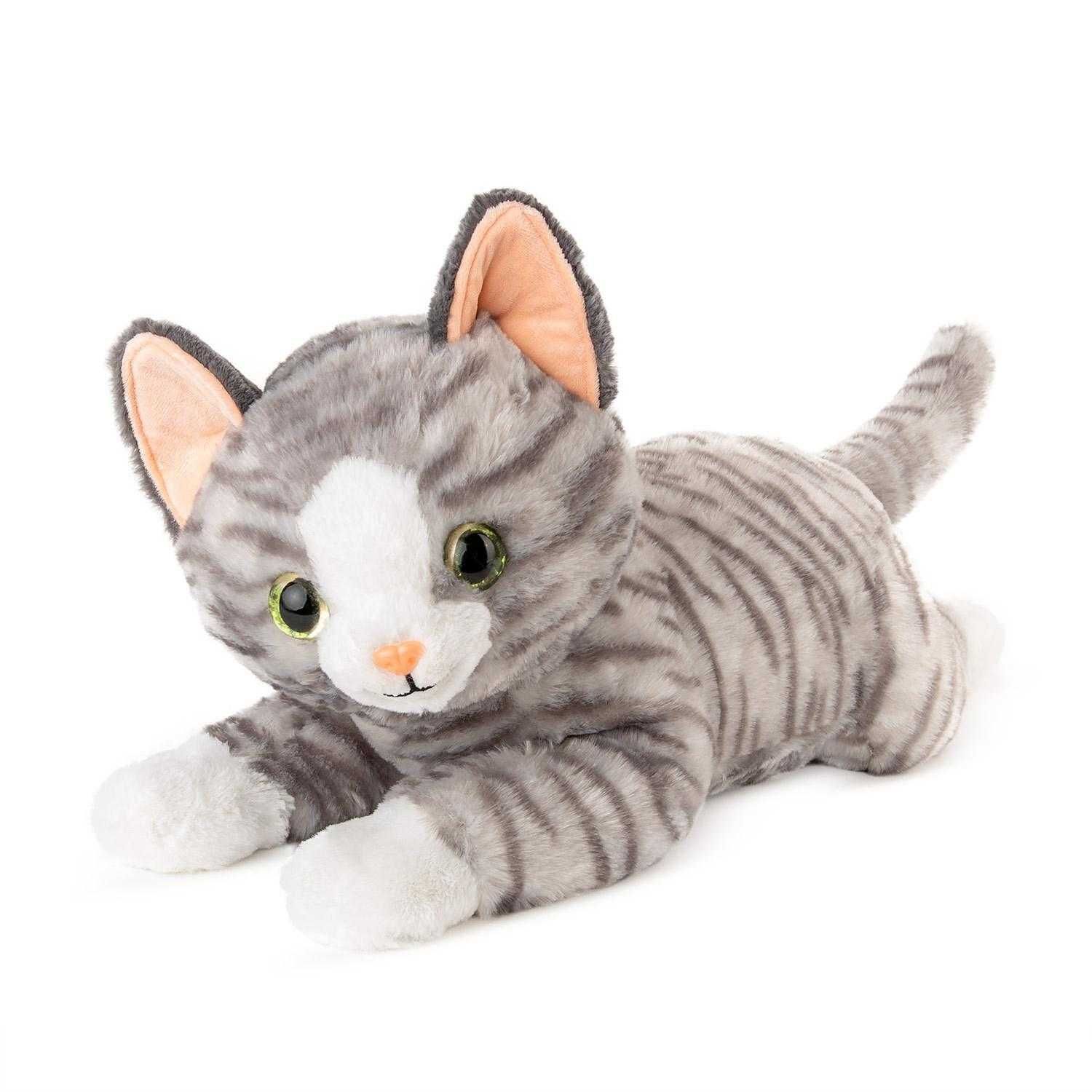 Плюшени играчки различни животни и модели легнало Коте Сиво 50см