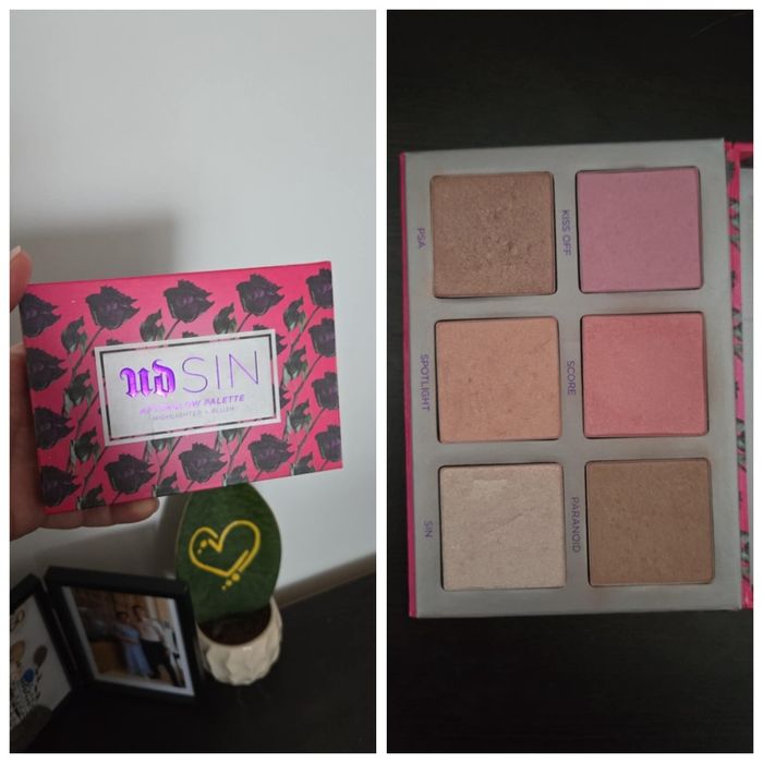 Urban Decay SIN afterglow pallet палитра за лице с ружове бронзанти х
