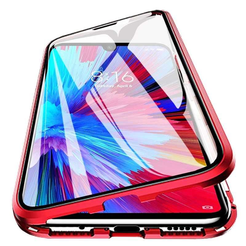 Husa Xiaomi Mi Note 10 Lite Magnetica 360 (fata+spate sticla), Red