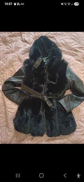 Haină de blană - elegantă și pufoasă - de iarnă - pt femei
