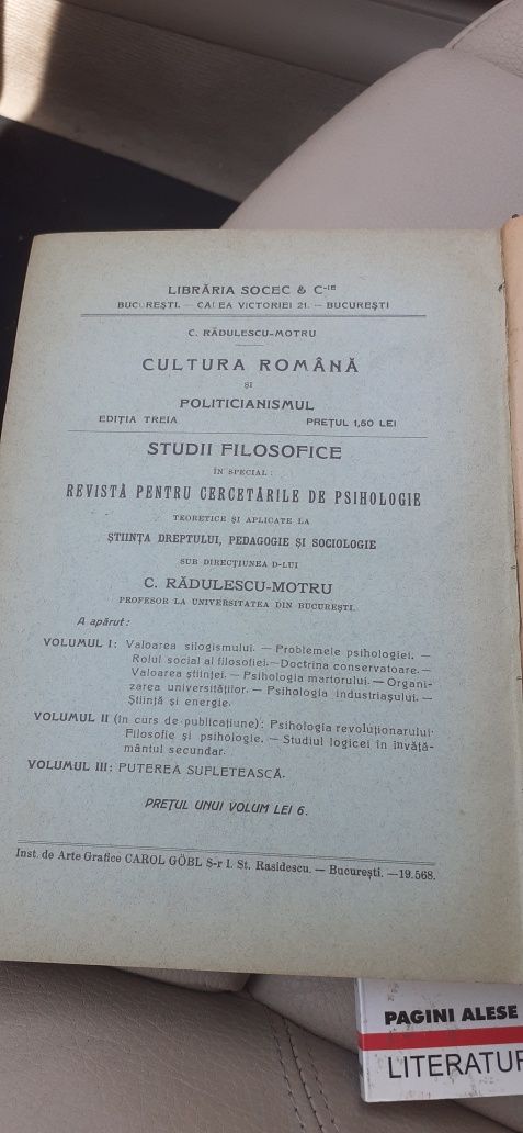 Constantin Rădulescu Motru  -  Puterea Sufletească -