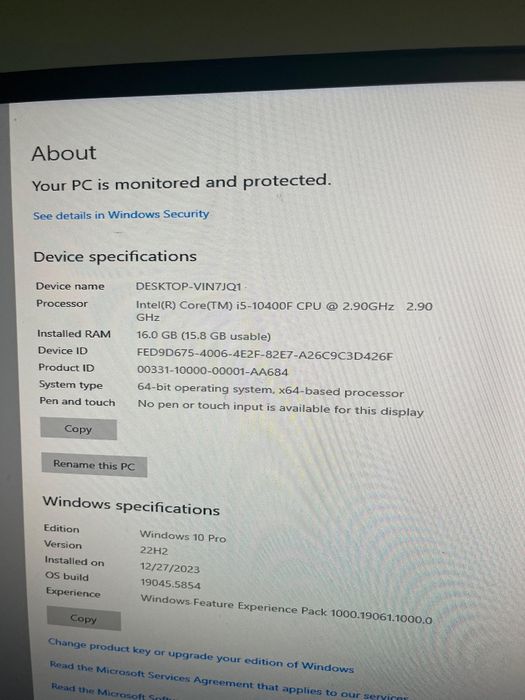 Vând PC GAMING Intel I5 10400F, Nvidia GTX 1650