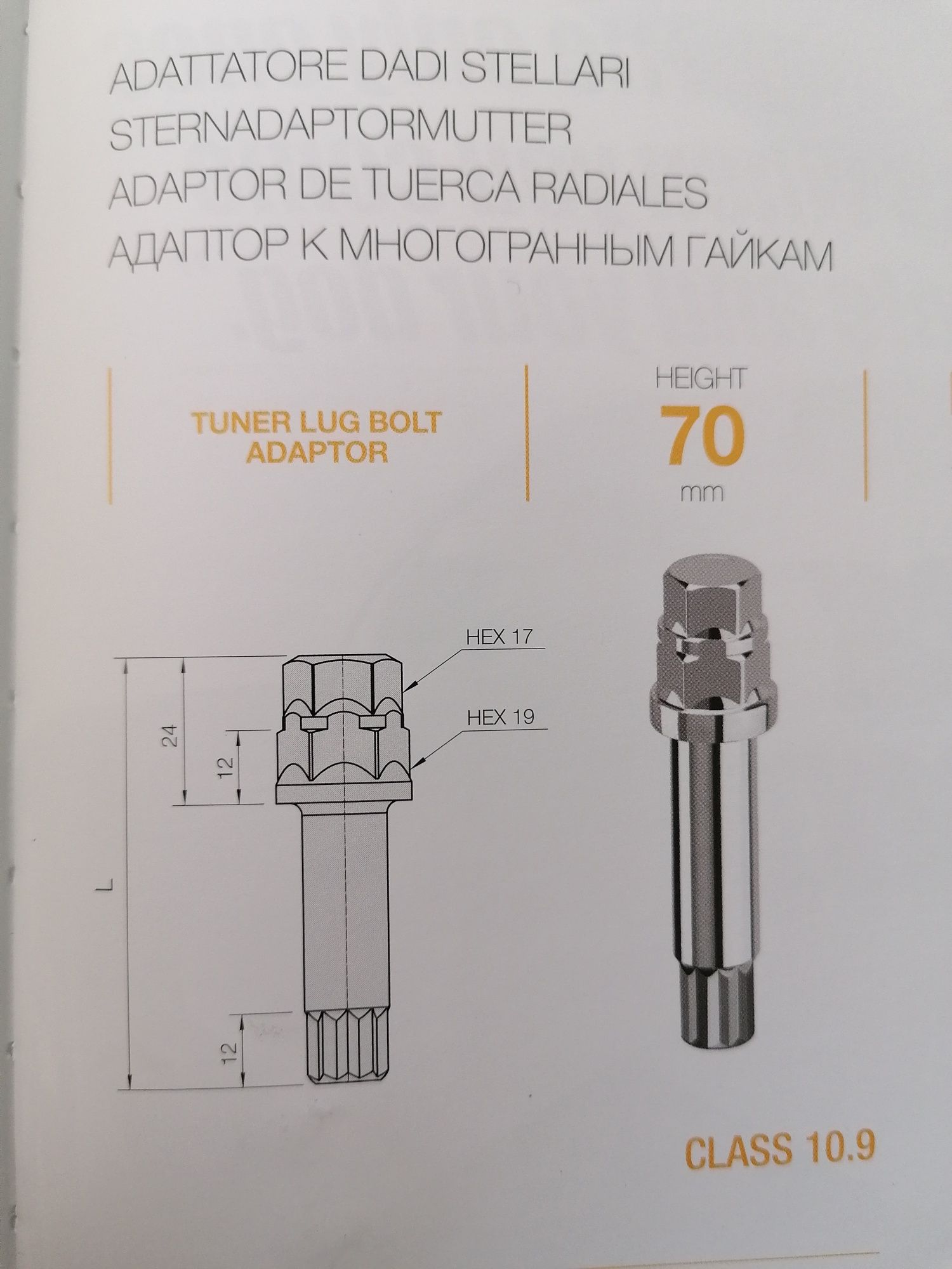 Cheie stelara 10 colturi, torx, piulițe și prezoane