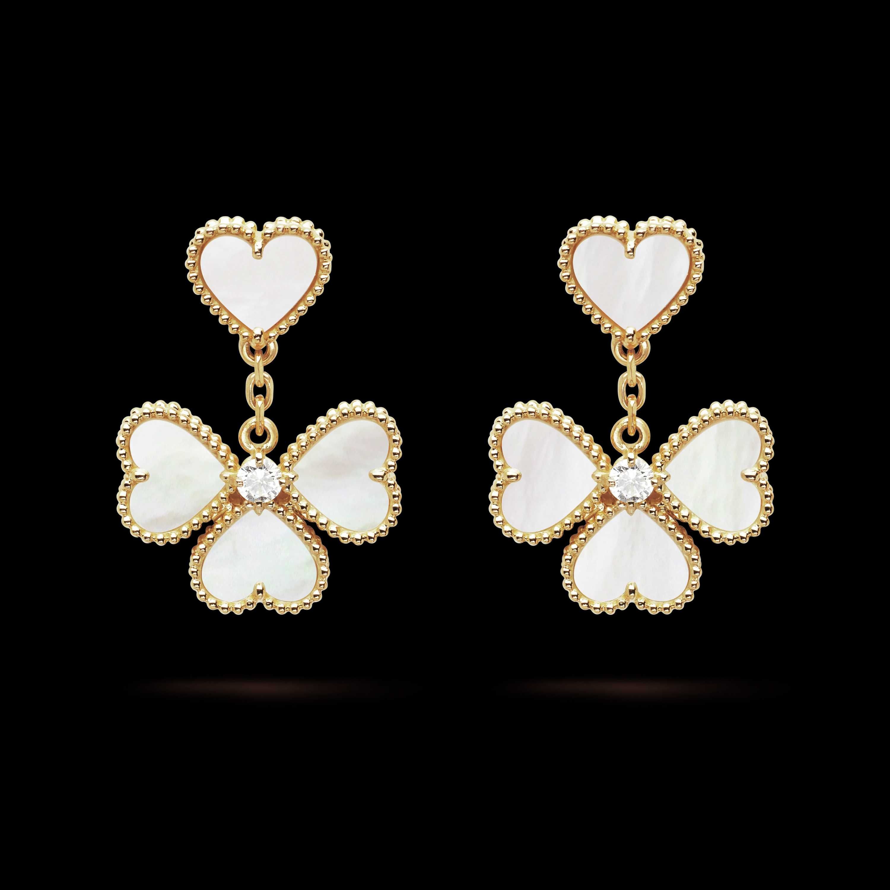 Van Cleef & Arpels VCA Heart Sweet Alhambra Effeuillage Дамски Обеци