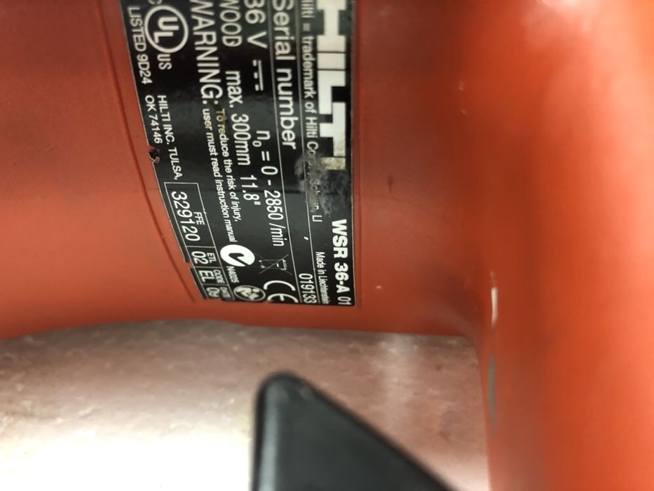 hilti wsr 36-a pendular coada vulpe taietor bosch makita dewalt