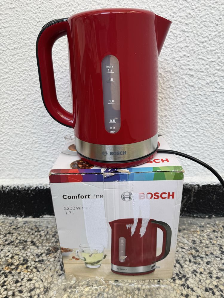 Електрическа Кана Bosch TWK6A514/01, 2200W, 1.7л, Неръждаема Стомана!
