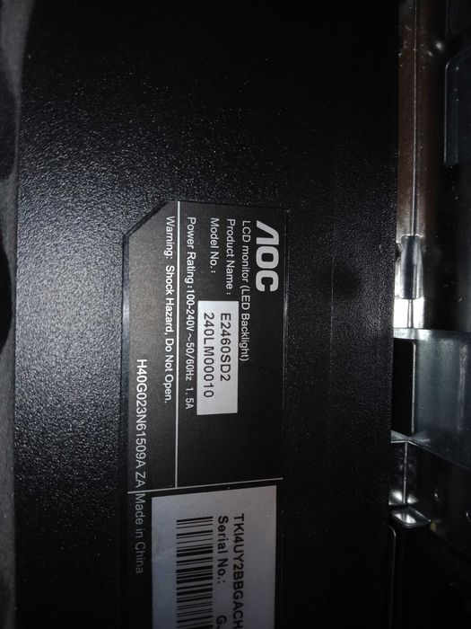 Monitor 24 Inch defect ecran spart.
