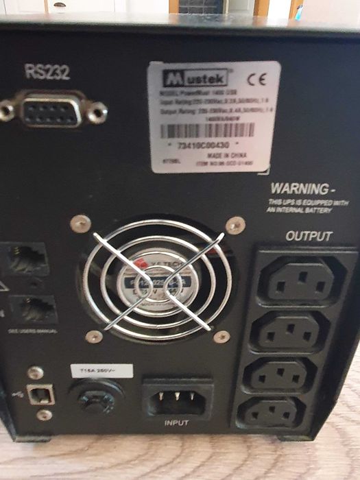 UPS Mustek PowerMust 1400 USB, putere 1400VA / 840W, management USB