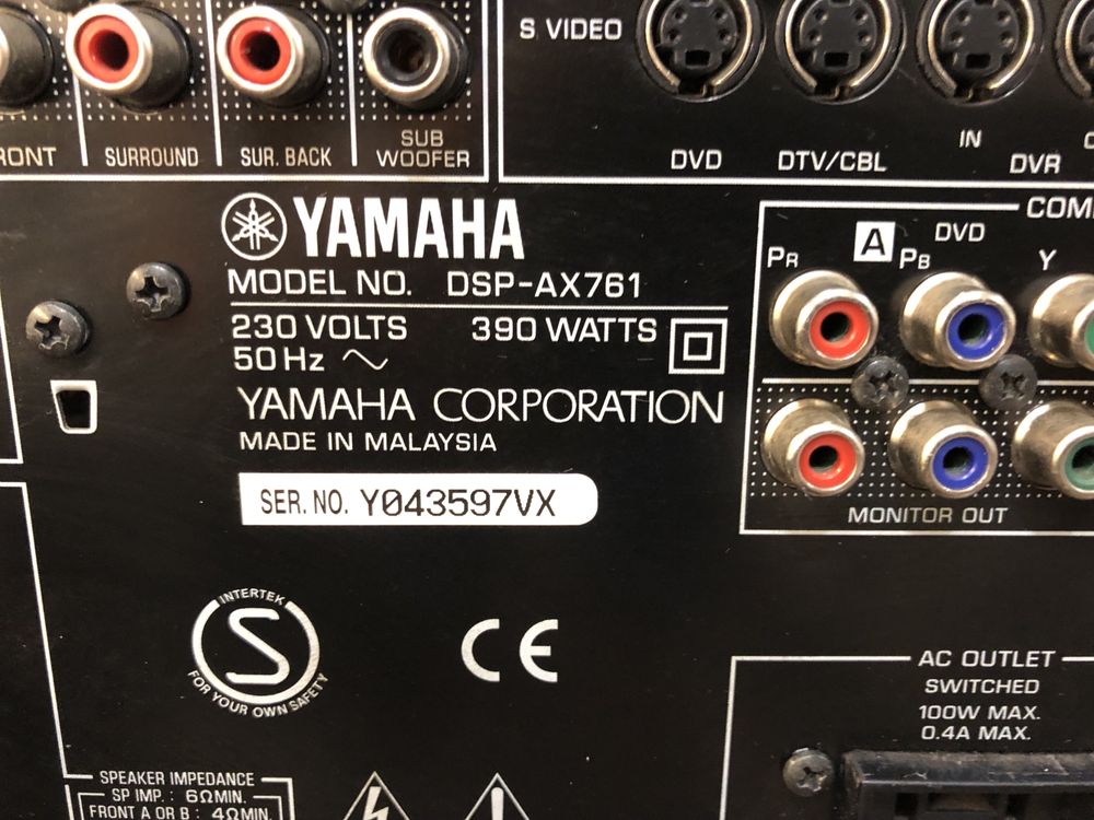 Yamaha DSP-AX761 hdmi