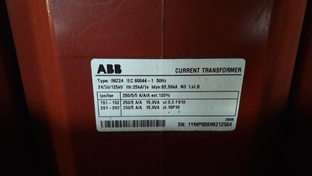 Transformator de curent - ABB - IMZ24 250/5/5, 24 / 50 / 125 kV