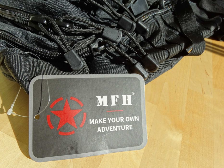 GHIOZDAN MFH Impermeabil Drumetie Camping Munte Sport Negru MOLLE 30L