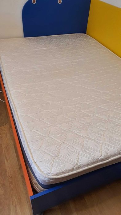 Pat cu saltea Saltex 130*190