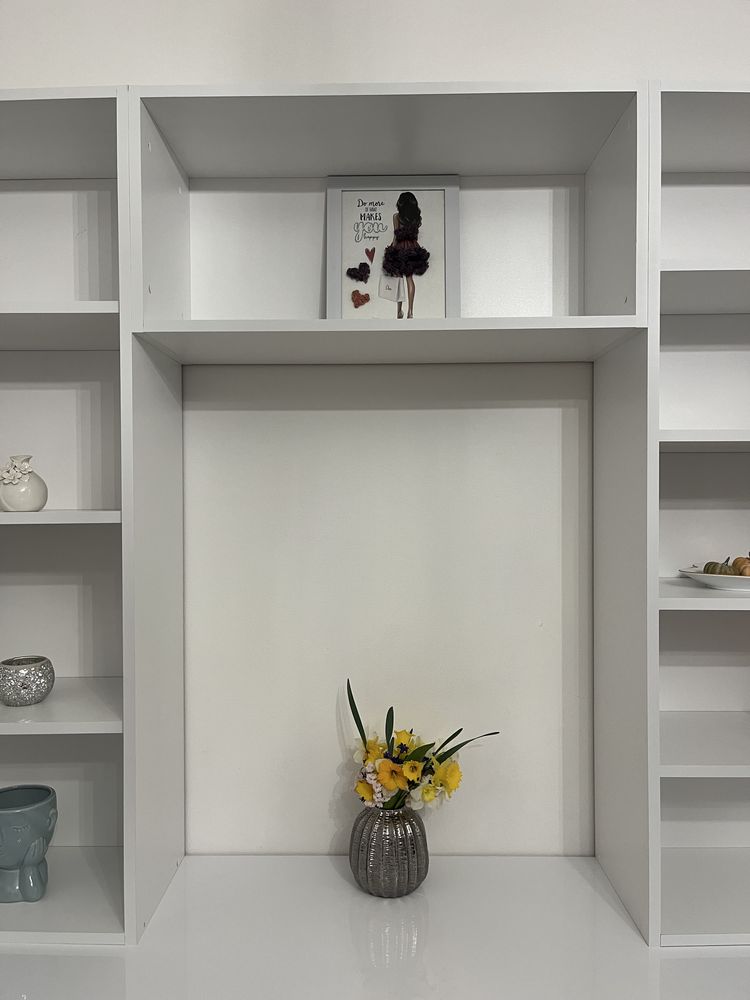 Vand biblioteca MDF + masa de birou + scaun de birou
