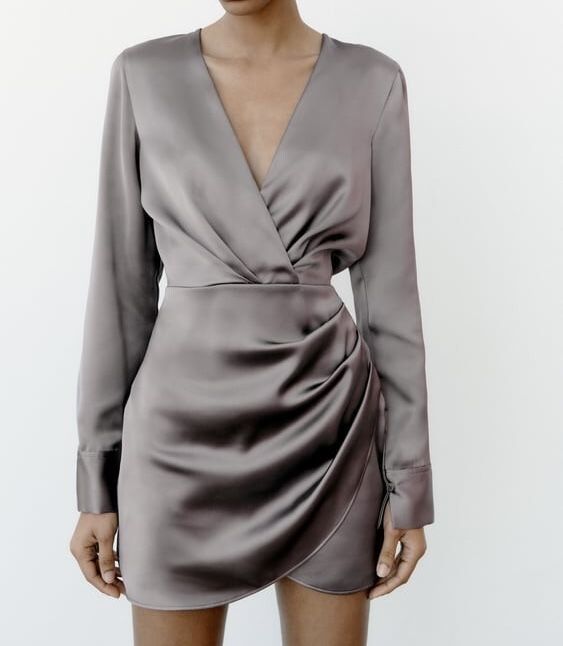 Rochie satin Zara eleganta