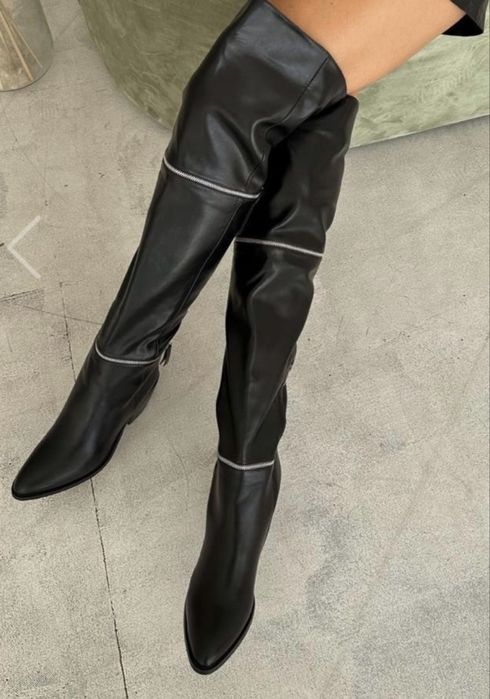 Ботфорты из экокожи 40 размера, новые.