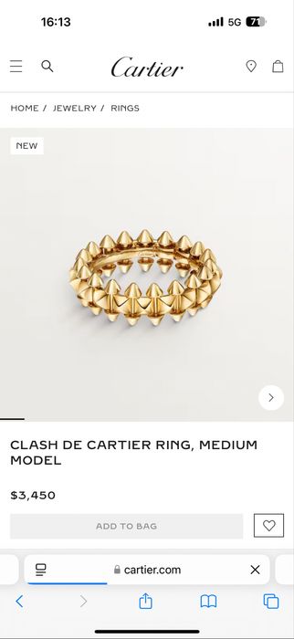 Кольцо Clash de Cartier medium yellow