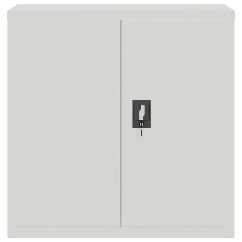 vidaXL Офис шкаф с 2 врати, сив, 90 см, стомана 20114
