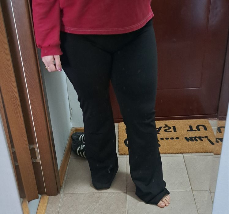 Pantaloni stretch evazati termici