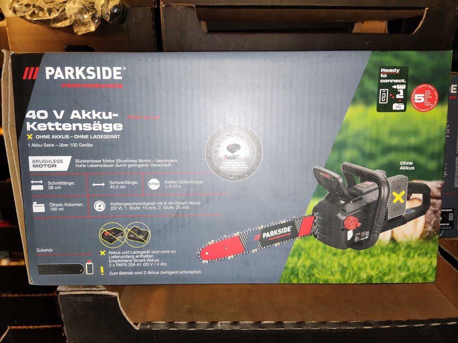 Drujba PARKSIDE 40V, model PPKSA 40-Li B2, sigilata