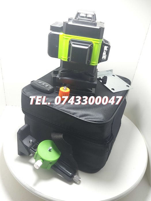 New Auto Nivela Laser  Raza Verde 16 Lini 4d Cu Telecomanda Fara Trep