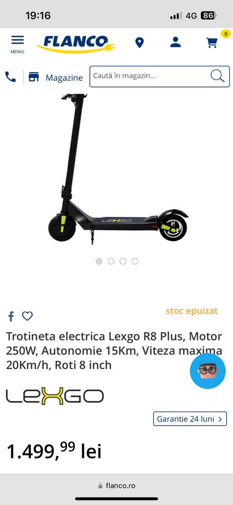 Vand Trotineta Electrica Lexgo R8 Plus