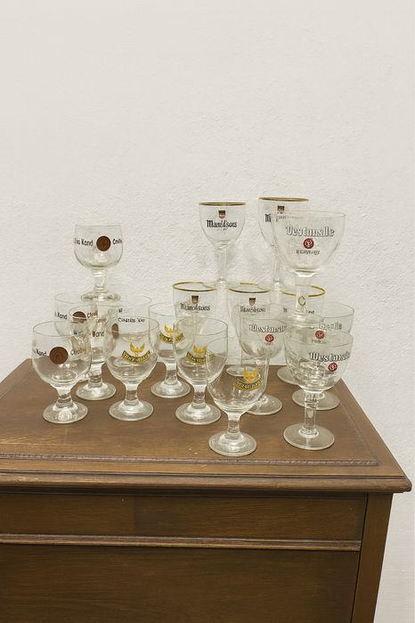 Белгийски бирени чаши Westmalle Maredsous комплект Белгия